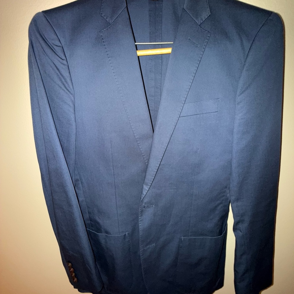 Ludlow blazer in Italian cotton / 36/R / CASPIAN BLUE